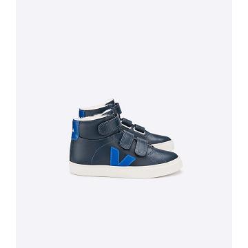 ψηλα παιδικα Veja ESPLAR MID FURED LEATHER Blue/Navy | GR 691BEX